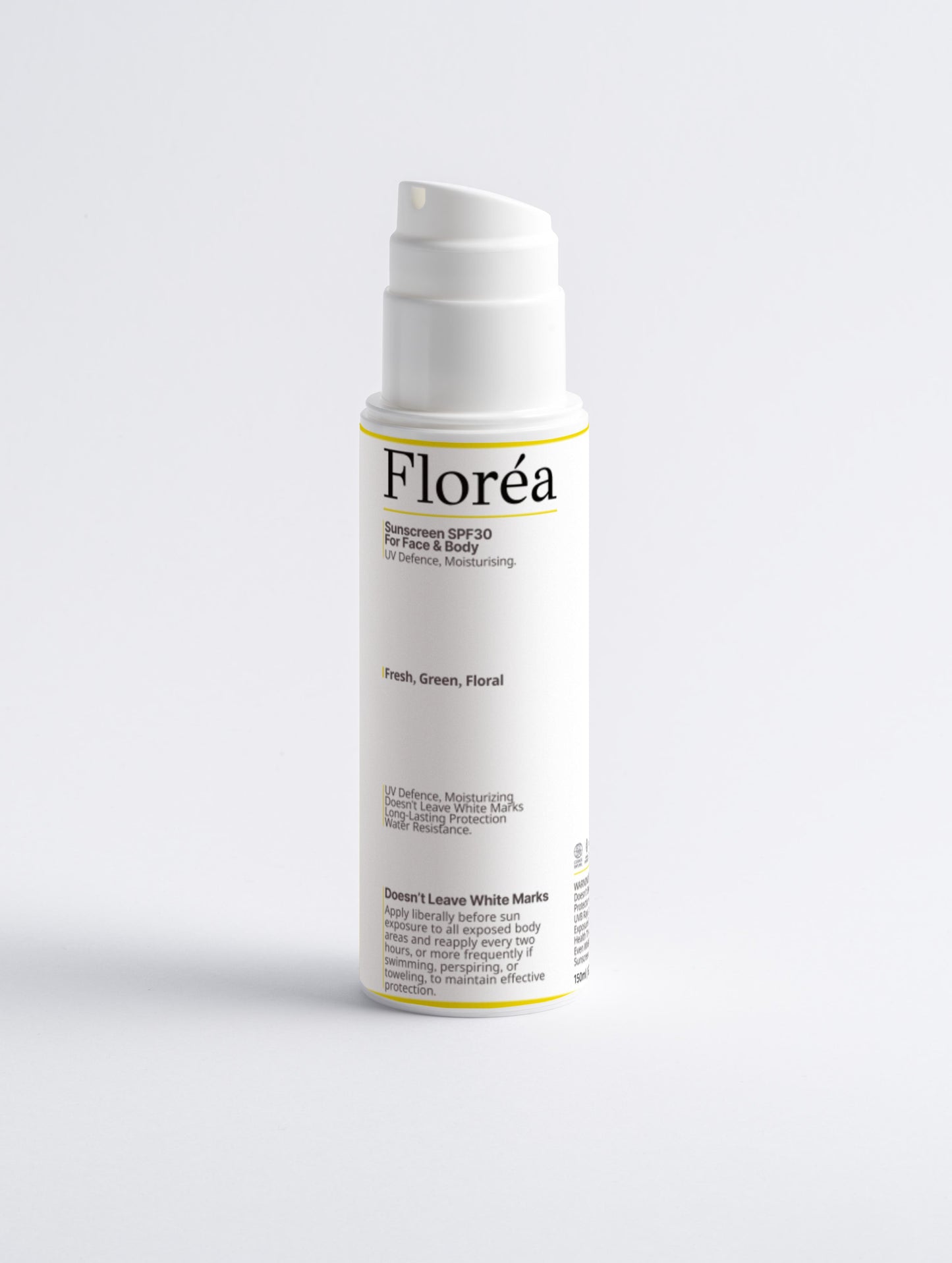 Mineral Sunscreen SPF30 for Face & Body, no tint - By floréa