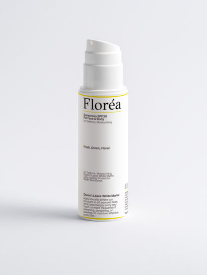 Mineral Sunscreen SPF30 for Face & Body, no tint - By floréa